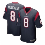 Men Houston Texans #8 John Metchie III Navy Stitched Game Football Jersey