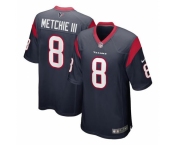 Men Houston Texans #8 John Metchie III Navy Stitched Game Football Jersey