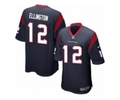 Men Nike Houston Texans #12 Bruce Ellington Game Navy Blue Team Color NFL Jersey