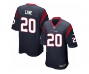 Men Nike Houston Texans #20 Jeremy Lane Game Navy Blue Team Color NFL Jersey