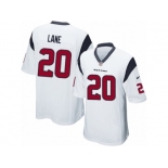 Men Nike Houston Texans #20 Jeremy Lane Game White NFL Jersey