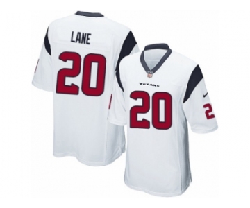 Men Nike Houston Texans #20 Jeremy Lane Game White NFL Jersey