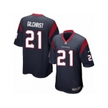 Men Nike Houston Texans #21 Marcus Gilchrist Game Navy Blue Team Color NFL Jersey