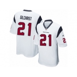 Men Nike Houston Texans #21 Marcus Gilchrist Game White NFL Jersey