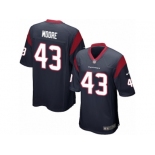 Men Nike Houston Texans #43 Corey Moore Game Navy Blue Team Color NFL Jersey