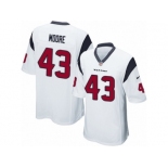 Men Nike Houston Texans #43 Corey Moore Game White NFL Jersey