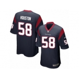 Men Nike Houston Texans #58 Lamarr Houston Game Navy Blue Team Color NFL Jersey