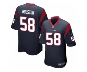 Men Nike Houston Texans #58 Lamarr Houston Game Navy Blue Team Color NFL Jersey