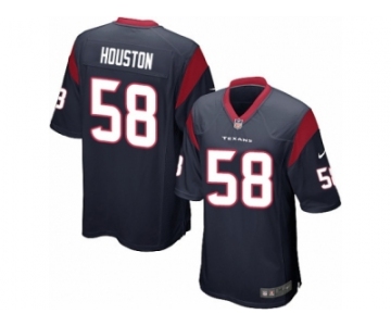 Men Nike Houston Texans #58 Lamarr Houston Game Navy Blue Team Color NFL Jersey