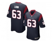 Men Nike Houston Texans #63 Kendall Lamm Game Navy Blue Team Color NFL Jerseys