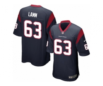 Men Nike Houston Texans #63 Kendall Lamm Game Navy Blue Team Color NFL Jerseys