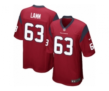 Men Nike Houston Texans #63 Kendall Lamm Game Red Alternate NFL Jersey