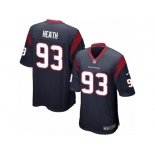 Men Nike Houston Texans #93 Joel Heath Game Navy Blue Team Color NFL Jersey