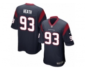 Men Nike Houston Texans #93 Joel Heath Game Navy Blue Team Color NFL Jersey