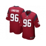 Men Nike Houston Texans #96 Kendall Langford Game Red Alternate NFL Jersey