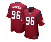 Men Nike Houston Texans #96 Kendall Langford Game Red Alternate NFL Jersey