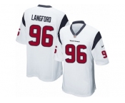 Men Nike Houston Texans #96 Kendall Langford Game White NFL Jersey