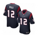 Men's Houston Texans #12 Kenny Stills Game Navy Blue Team Color Football Jersey