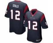 Men's Houston Texans #12 Kenny Stills Game Navy Blue Team Color Football Jersey