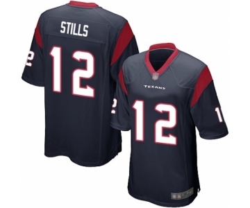 Men's Houston Texans #12 Kenny Stills Game Navy Blue Team Color Football Jersey