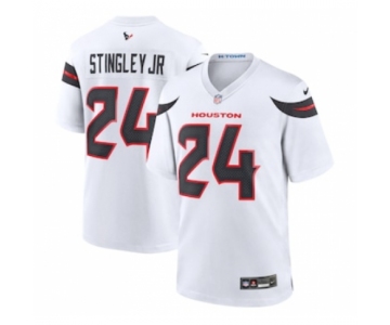 Men's Houston Texans #24 Derek Stingley Jr. Nike White Game Jersey