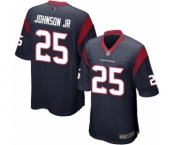 Men's Houston Texans #25 Duke Johnson Jr Game Navy Blue Team Color Football Jersey