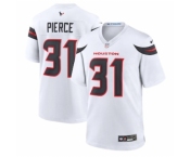 Men's Houston Texans #31 Dameon Pierce Nike White Game Jersey