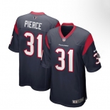 Men's Houston Texans #31 Pierce Game Navy Blue Football Jersey