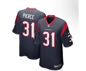 Men's Houston Texans #31 Pierce Game Navy Blue Football Jersey