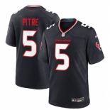 Men's Houston Texans #5 Jalen Pitre Nike Navy Game Jersey