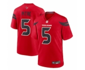 Men's Houston Texans #5 Jalen Pitre Nike Red Alternate Game Jersey