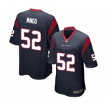 Men's Houston Texans #52 Barkevious Mingo Game Navy Blue Team Color Football Jersey