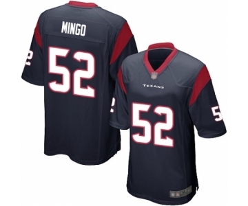 Men's Houston Texans #52 Barkevious Mingo Game Navy Blue Team Color Football Jersey