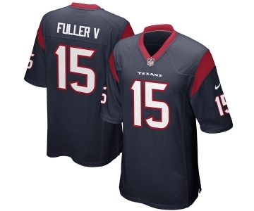 Men's Nike Houston Texans #15 Will Fuller Game Navy Blue Team Color NFL Jersey[Fuller V]