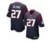 Men's Nike Houston Texans #27 Jose Altuve Game Navy Blue Team Color NFL Jersey