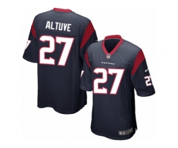 Men's Nike Houston Texans #27 Jose Altuve Game Navy Blue Team Color NFL Jersey