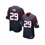 Men's Nike Houston Texans #29 Andre Hal Game Navy Blue Team Color NFL Jersey