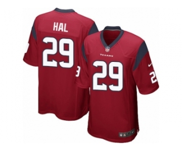 Men's Nike Houston Texans #29 Andre Hal Game Red Alternate NFL Jersey