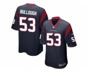 Men's Nike Houston Texans #53 Max Bullough Game Navy Blue Team Color NFL Jersey