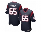 Men's Nike Houston Texans #65 Greg Mancz Game Navy Blue Team Color NFL Jersey