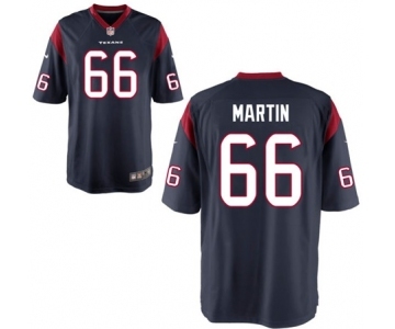 Men's Nike Houston Texans #66 Nick Martin Game Navy Blue Team Color NFL Jersey