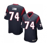 Men's Nike Houston Texans #74 Kendall Lamm Game Navy Blue Team Color NFL Jersey