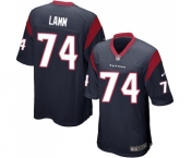 Men's Nike Houston Texans #74 Kendall Lamm Game Navy Blue Team Color NFL Jersey