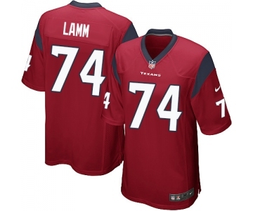 Men's Nike Houston Texans #74 Kendall Lamm Game Red Alternate NFL Jersey