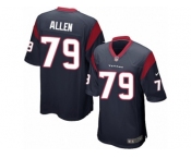 Men's Nike Houston Texans #79 Jeff Allen Game Navy Blue Team Color NFL Jersey