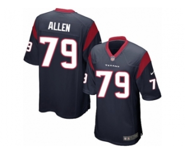 Men's Nike Houston Texans #79 Jeff Allen Game Navy Blue Team Color NFL Jersey