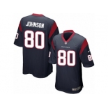 Men's Nike Houston Texans #80 Andre Johnson Game Navy Blue Team Color NFL Jersey