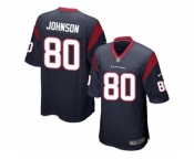 Men's Nike Houston Texans #80 Andre Johnson Game Navy Blue Team Color NFL Jersey