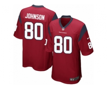 Men's Nike Houston Texans #80 Andre Johnson Game Red Alternate NFL Jersey