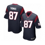 Men's Nike Houston Texans #87 Demaryius Thomas Game Navy Blue Team Color NFL Jersey